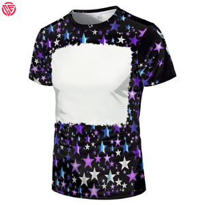 Nouveaux T-shirts d'été tricotés à manches courtes pour hommes et unisexe, imprimés par sublimation, en tissu polyester/coton anti-rétrécissement - Product Image 3