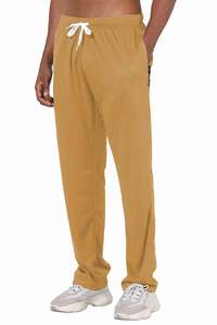 Venta al por mayor de pantalones y pantalones con logotipo personalizado OEM pantalones elásticos ligeros nuevo estilo personalizado de algodón de los hombres de color amarillo Pantalones - Product Image 2