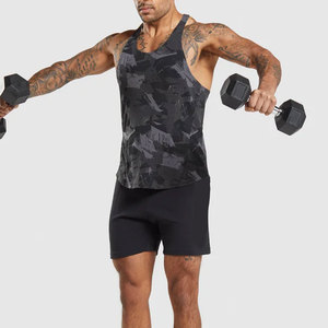 Camiseta de algodón personalizada para hombre, Camiseta de tirantes de secado rápido para entrenamiento, culturismo, gimnasio, Fitness, de alta calidad, a la venta - Product Image 4