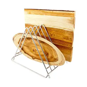 Rak papan potong logam kualitas tinggi dudukan papan potong/pemotong keju untuk penggunaan di dapur dengan harga rendah
