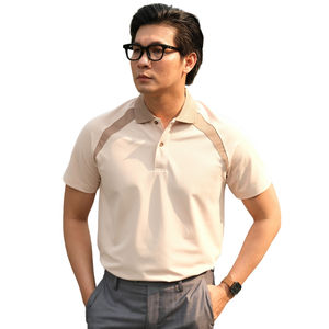 Everyday Comfort Fit Polos para hombre Medias mangas Uniformes de tela elástica Polo de punto Hombres Ropa informal hecha en Vietnam - Product Image 1