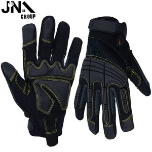 Mécanicien de paume en cuir synthétique Meilleurs gants de mécanicien de jardinage Gants de travail résistants - Product Image 3