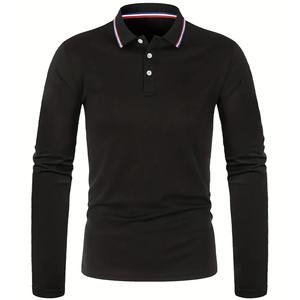 2025 hombres primavera y otoño Casual transpirable cómodo Polo moda hombres negocios manga larga Camiseta - Product Image 2