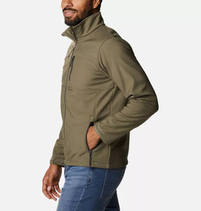 Chaqueta Softshell de invierno para hombre de diseño personalizado de poliéster reflectante de alta calidad a prueba de viento transpirable con cuello levantado High Street - Product Image 2
