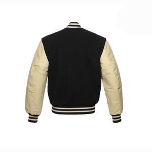 OEM Custom Leather Sleeve Wool Blend Embroidered Graphic Varsity Letterman <b>Jacket</b> <b>Baseball</b> <b>Bomber</b> <b>Jacket</b> - Product Image 3