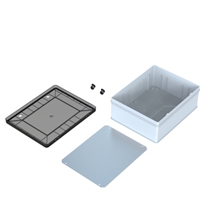 กล่องรวมสัญญาณ ABS ขนาด 400x500x190 มม. สีขาว กันน้ำ IP65 แบบติดตั้งบนพื้นผิว พร้อมฝาปิดและแผ่นยึด - Product Image 4