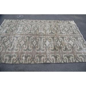 Alfombra Turca Vintage Grande de 5.5x8.7 pies (169x265 cm), Alfombra Beige de Estilo Suroeste - Product Image 3