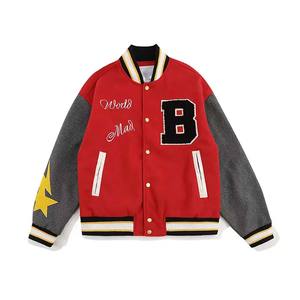 Custom Heavyweight <b>Leather</b> Sleeve Towel Embroidery Letterman Coat Factory High Waist Cropped Women Custom Varsity <b>Jacket</b> - Product Image 1