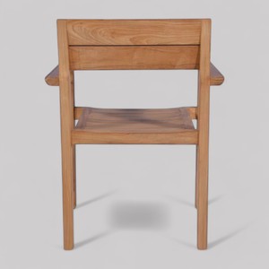 Sillón de comedor de teca europea, precio al por mayor, impermeable, exterior, apilable, jardín, silla resistente para el hogar, apartamento, restaurante - Product Image 6