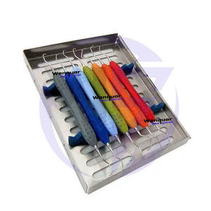 Ensemble de curettes dentaires Gracey de 7 pièces, revêtement en silicone, scalpel chirurgical pour l'hygiène, curettes pour les soins parodontaux, en vente, fabrication wenquar - Product Image 3