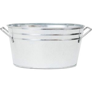 Seau à bûches de stockage en acier inoxydable martelé seau décoré en argent également utilisé pour le seau multifonctionnel de jardinière - Product Image 4