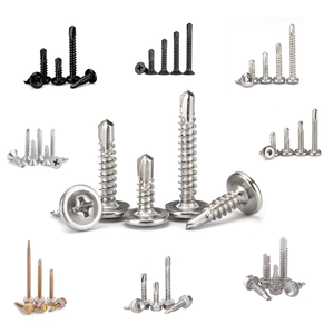 Vis autoperceuse autotaraudeuse en acier inoxydable SS410 M4.2 M4.8 à tête cylindrique Phillips avec rondelle pour le bois - Product Image 1