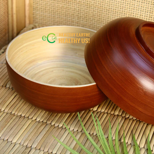 LA MEJOR VENTA de cuencos de bambú hilado, cuencos de fibra de bambú personalizados, cuencos de ensalada de bambú, cuencos de bambú naturales de Eco2go Vietnam - Product Image 5