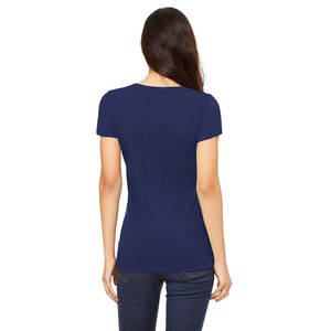 Bella + Canvas Camiseta de manga corta Triblend para mujer Camiseta transpirable Triblend gris Camiseta de mujer con tu logotipo Camiseta - Product Image 4