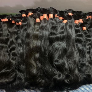 Wholesale Cambodian Mink Hair Cuticle Aligned Unprocessed 100% Human Raw Indian Temple Hair Weave Bundles in Natural Wave Style - Product Image 1