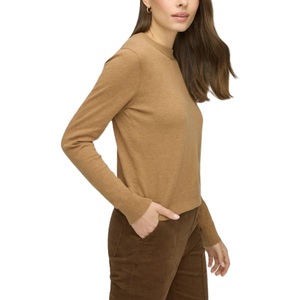 Pull col rond de luxe personnalisé pour femme, 100 % acrylique, motif uni, tricot respirant, logo au dos, style décontracté - Product Image 3