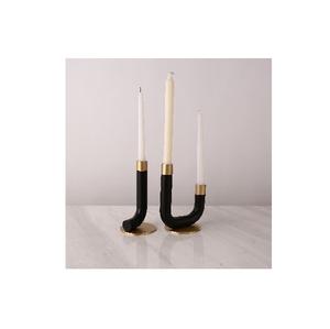 Portavelas de Metal decorativo con forma artística para decoración de mesa de fiesta, configuración de boda elegante y ambiente acogedor para el hogar - Product Image 1