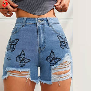 Shorts de Mezclilla Premium 2025 para Mujer, Shorts de Mujer con Estilo Desgastado, Shorts de Mezclilla de Diseño Personalizado de Alta Calidad - Product Image 6