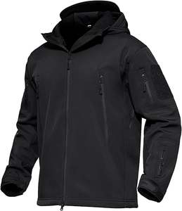Veste softshell légère pour hommes, manteau de randonnée en plein air respirant coupe-vent résistant à l'eau avec fermeture éclair, vente en gros - Product Image 1