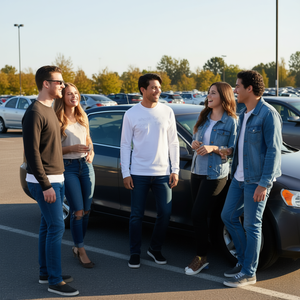 Maglietta a maniche lunghe con citazione 'Whose Car We Gonna Take', prodotto promozionale - Product Image 3