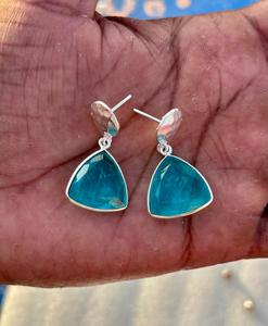 Pariba cristal pierres précieuses 925 boucles d'oreilles en argent Sterling classique et nouveau Design femmes bijoux Pariba cristal bijoux - Product Image 6