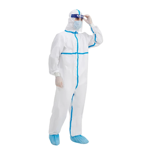 Medical Cotton Flame-Retardant Hi Visibility Workwear Coveralls Breathable <b>Disposable</b> Protective <b>Apron</b> for Clinics Hooded Design - Product Image 1