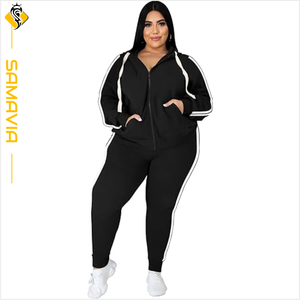 Chándal activo de talla grande para mujer, suave, elástico y perfecto para deportes y ocio - Product Image 1