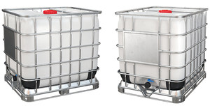 Blue 1000L IBC Plastic Barrel Square Water Container Light Proof Chemical Storage Tank with Metal Cage - Product Image 4