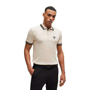 Polo T Shirt Logo personnalisé Hommes Polo à manches courtes T-shirt Slim Fit Respirant Haut en coton pour tenue décontractée Polo T Shirt - Product Image 1