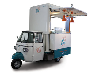 Tricycle Électrique pour Food Truck, Chariot de Restauration Mobile à Trois Roues, Résistant à la Rouille, 10 pieds, Garantie 5 Ans, Café, Pizza, Tacos, Glaces - Product Image 2