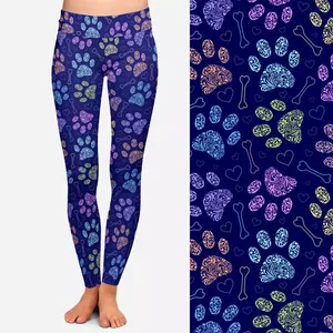 Pantalons de yoga imprimés à taille haute, doux comme du beurre, solides, avec poches et fesses galbées, pour femmes, design personnalisé - Product Image 1