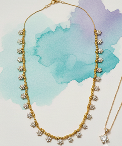 สร้อยคอโบราณแบบดั้งเดิม ขัดเงาสีทองอย่างดี ประณีตสง่างาม เหมาะสำหรับชุดพื้นเมืองอินเดีย งานเทศกาล และงานแต่งงาน - Product Image 2