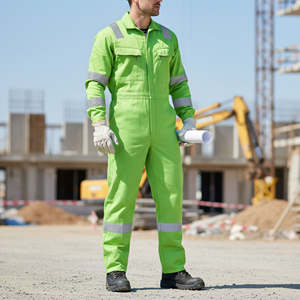 Combinaisons de travail personnalisées avec poches de sécurité réfléchissantes en polyester, conforme à la norme ANSI classe 2, avec éclairage LED, imperméables, sur mesure pour hommes - Product Image 1