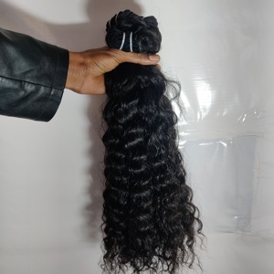 Vente en gros 100% extensions de cheveux humains vierges du temple indien alignés sur les cuticules naturelles cheveux humains bouclés crépus non traités - Product Image 4