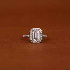 Ensemble de fiançailles en moissanite et diamant de haute qualité, couleur D, VVS, argent S925, bagues de couple avec sertissage à griffes pour mariage féminin - Product Image 5