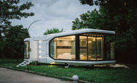 Capsule spatiale S75, maison préfabriquée, pod de glamping pour hôtel, camping, chalet