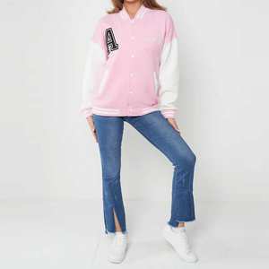 Nueva Colección 2025: Chaquetas Bomber Cortas de Manga Larga para Mujer, Chaquetas de Béisbol Universitarias de PU con Logotipo Personalizado, Chaquetas de Invierno con Técnicas de Impresión para Otoño - Product Image 6