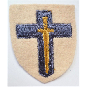 British Guards Uniform Coat of Arms Insignia Patch Red on Black Embroidered Fabric with Beads Sew-On <b>Badge</b> Type - Product Image 5