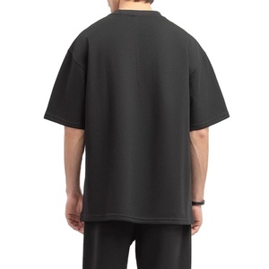 Camiseta de Hombre de Seda/Algodón con Cierre en el Pecho, Personalizada, Nueva Colección, Cuello Redondo, Manga Corta, Corte Regular, Tallas Grandes - Product Image 4