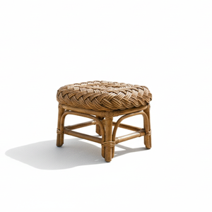 Tabouret en rotin confortable, durable, écologique et léger, mobilier de salle à manger extérieur minimaliste pour appartement, villa et hôtel - Product Image 4