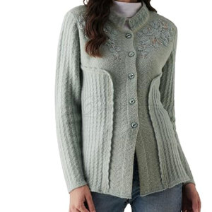 Pulls pour femmes tendance, décontractés, d'hiver et d'automne, en tricot uni, de haute qualité, grande taille, respirants, en coton/laine, couleur/taille personnalisées - Product Image 1