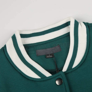 Chaqueta Varsity Clásica de Invierno para Mujer, Transpirable, Ligera, con Cierre de Cremallera, Ribete Acanalado Sólido, Colores y Logotipo Personalizables - Product Image 4