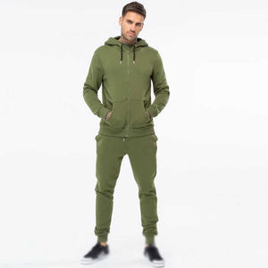 Mens <b>Slim</b> Fitted Polyester Jogger Sportswear Casual Training Wear Zip Tracksuit Hoodie OEM Stripped Casual Sportswear Winter - Product Image 2