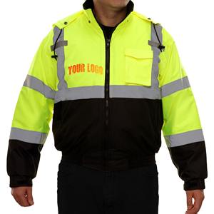 Vêtements de travail d'hiver haute visibilité sur mesure veste de construction et de sécurité coupe-vent réfléchissant veste haute visibilité avec plusieurs poches - Product Image 1