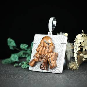 Colgante Personalizado con Manos de Familia, Joyería con Nombre Personalizado, Plata de Ley 925, Esmalte, Diamante Moissanita, Colgante Redondo Brillante - Product Image 4