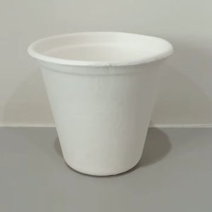 Verre jetable biodégradable de 250ml parfait pour l'eau de jus, le thé et le café servant de la bagasse de canne à sucre pour les boissons froides et chaudes - Product Image 1