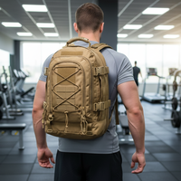 Sac à dos pour ordinateur portable imperméable antivol, motif camouflage, construction en PVC durable, capacité 36-56L, sac à dos tactique professionnel personnalisé
