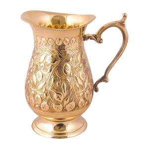 Carafe à eau en laiton de qualité export avec finition polie, pichet en métal pour hôtels, cafés et traiteurs, disponible pour la vente en gros - Product Image 1