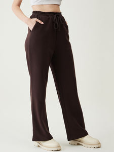 กางเกงขาตรงผ้าเทอร์รี่เอวยางยืดและเชือกผูกสำหรับลูกค้าร้านบูติกและเสื้อผ้าออกแบบได้ตามต้องการ - Product Image 4