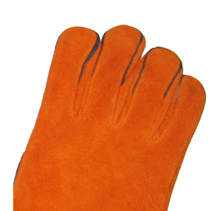 Guantes de cuero negros y grises de soldadura TIG de 16 pulgadas de alta calidad Forrado de algodón largo para barbacoa - Product Image 3